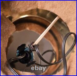 Vintage 1950s Mid Century Table Lamp Starburst Base Nautical Shade MCM 24.5