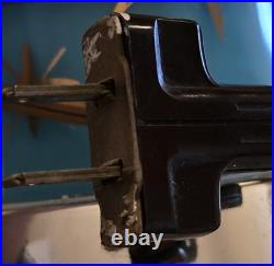 Vintage 1950s Mid Century Table Lamp Starburst Base Nautical Shade MCM 24.5