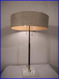 Vintage 1950s table lamp brass marble Stiffel Parzinger Thurston mid century mod