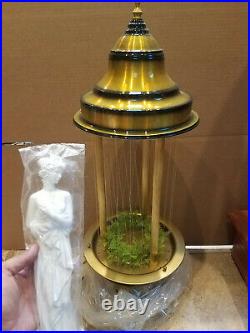 Vintage 1960's Fox Gold Oil Rain Lamp with White Greek Goddess 32 Table Model