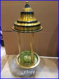 Vintage 1960's Fox Gold Oil Rain Lamp with White Greek Goddess 32 Table Model