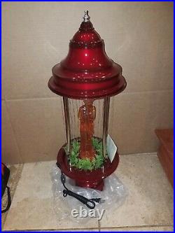 Vintage 1960's Fox Red Oil Rain Lamp with Rose Greek Goddess 32 Table Model