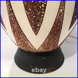 Vintage 1960's Mid-Century Modern Atomic Teardrop Splatter Textured Table Lamp