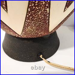 Vintage 1960's Mid-Century Modern Atomic Teardrop Splatter Textured Table Lamp