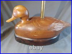 Vintage 1960s Duck Table Lamp All Wood Original Tested