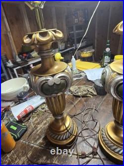 Vintage 1966 Continental Art Co Table Lamps Pair Mid Century Hollywood Regency Vintage 1966 Continental Art Co Table Lamps Pair Mid Century Hollywood Regency