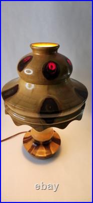 Vintage 1970s Brazilian Butterfly Wood Desk/Table Lamp Mushroom Shade 14 Tall Vintage 1970s Brazilian Butterfly Wood Desk/Table Lamp Mushroom Shade 14 Tall