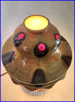 Vintage 1970s Brazilian Butterfly Wood Desk/Table Lamp Mushroom Shade 14 Tall Vintage 1970s Brazilian Butterfly Wood Desk/Table Lamp Mushroom Shade 14 Tall