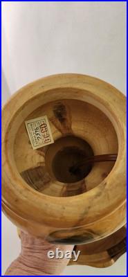 Vintage 1970s Brazilian Butterfly Wood Desk/Table Lamp Mushroom Shade 14 Tall Vintage 1970s Brazilian Butterfly Wood Desk/Table Lamp Mushroom Shade 14 Tall