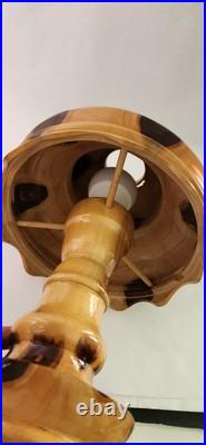 Vintage 1970s Brazilian Butterfly Wood Desk/Table Lamp Mushroom Shade 14 Tall Vintage 1970s Brazilian Butterfly Wood Desk/Table Lamp Mushroom Shade 14 Tall