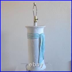 Vintage 1980s Postmodern Plaster Table Lamp Authentic Sunset Lamp Co. 80s