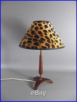 Vintage 60er Jahr Teak Tischleuchte tripod table lamp 60s