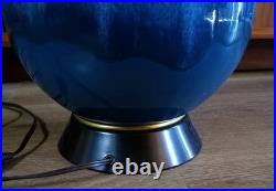 Vintage 60s Blue Green Lamp Mid Century Modern Atomic Era