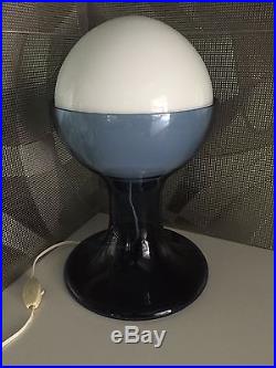 Vintage 70's Large Mazzega Mid Century Modern Table Lamp Glass Murano Italian
