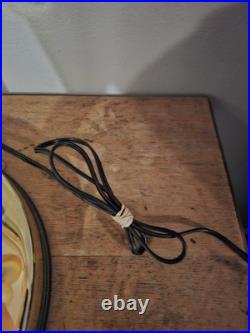 Vintage 80s Hollywood Regency MCM Pink 6 Calla Lily Brass Table Lamp 34 3 Way