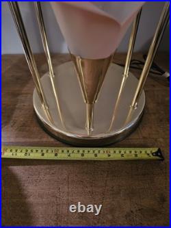 Vintage 80s Hollywood Regency MCM Pink 6 Calla Lily Brass Table Lamp 34 3 Way Vintage 80s Hollywood Regency MCM Pink 6 Calla Lily Brass Table Lamp 34 3 Way