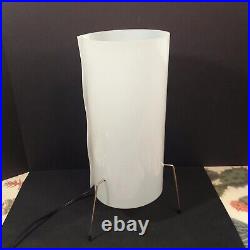 Vintage 90s Rare White Table Lamp with Rainbow Light Plastic