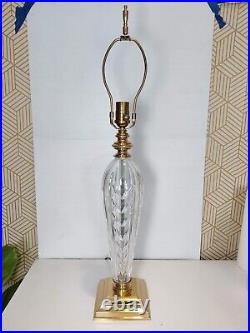 Vintage 90s Waterford Cut Crystal Lamp 30 Tall and in Excellent Condition