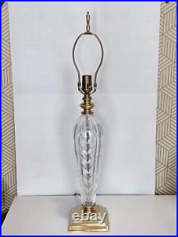 Vintage 90s Waterford Cut Crystal Lamp 30 Tall and in Excellent Condition