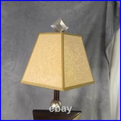 Vintage ARTMAX Post Modern Sculptural Plaster Twisted Triangle Table Lamp
