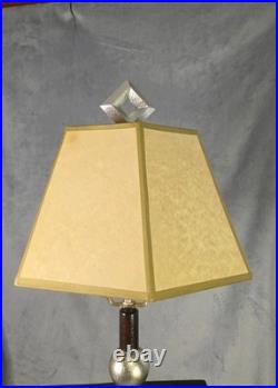 Vintage ARTMAX Post Modern Sculptural Plaster Twisted Triangle Table Lamp