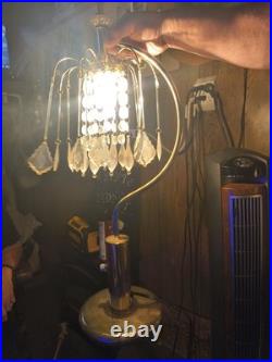 Vintage Acrylic Crystal Retro Waterfall Table Lamp