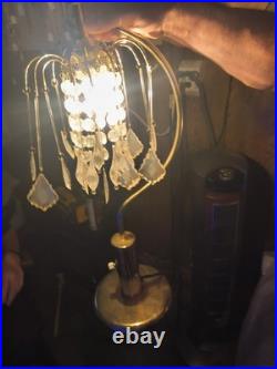 Vintage Acrylic Crystal Retro Waterfall Table Lamp