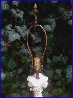 Vintage Alabaster Column Pillar Tall Table Lamp Neoclassical Italian Marble