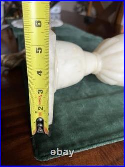 Vintage Alabaster Table Lamp Carved Stone Urn Hollywood Regency 15 Working