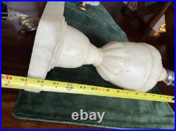 Vintage Alabaster Table Lamp Carved Stone Urn Hollywood Regency 15 Working