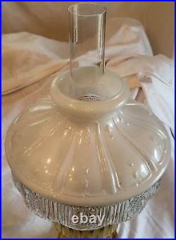 Vintage Aladdin 1935 Amber Beta Crystal Table Lamp With 501 Glass Shade