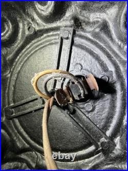 Vintage Amber Glass Gothic Table Lamp 1971 EF EF Industries Inc. Light