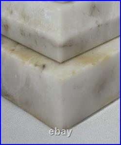 Vintage Antique Italian Hand Carved Marble & Alabaster Table Lamp Neoclassical