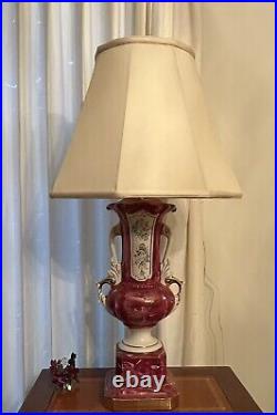 Vintage Antique Victorian Floral Table Lamp