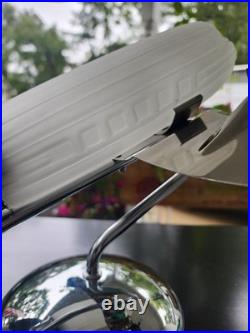 Vintage Art Deco 12 Airplane Table Lamp Chrome Frosted Glass Wings Pilot DC3