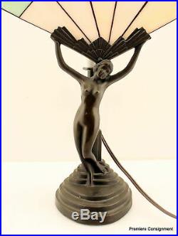 Vintage Art Deco Bronze Figural Lamp Nude Figurine Lamp Fairy Pixie Sprite