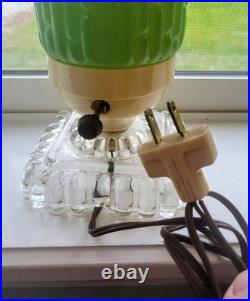 Vintage Art Deco Bullet Torpedo Skyscraper Glass Boudoir Table Lamp Working Vintage Art Deco Bullet Torpedo Skyscraper Glass Boudoir Table Lamp Working