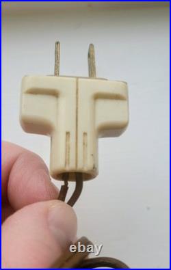 Vintage Art Deco Bullet Torpedo Skyscraper Glass Boudoir Table Lamp Working