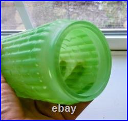 Vintage Art Deco Bullet Torpedo Skyscraper Glass Boudoir Table Lamp Working