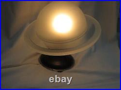 Vintage Art Deco Saturn Lamp Frosted Clear Glass Excellent Condition