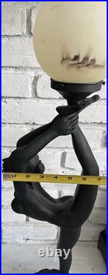 Vintage Art Deco Style MCM Large 32 Nude Woman Table Lamp Sculpture Vintage Art Deco Style MCM Large 32 Nude Woman Table Lamp Sculpture