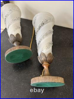 Vintage Art Deco Torchiere Lamps