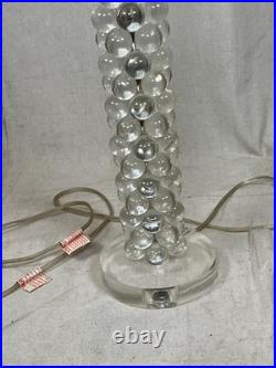 Vintage Arteriors Lucite Bubble Table Lamp Pair (2)