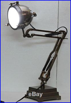 Vintage Articulating Shop Lamp Light Industrial Machine Age Steampunk Lamp New