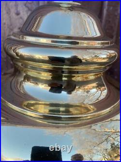 Vintage Asian Metal Brass Ginger Jar Style Table Lamp Hollywood Regency Wow 29