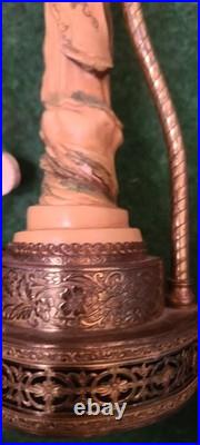 Vintage Asian Table Lamp, possibly Soapstone Or bisque Not Sure
