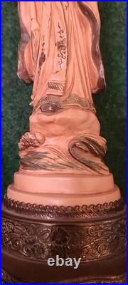 Vintage Asian Table Lamp, possibly Soapstone Or bisque Not Sure