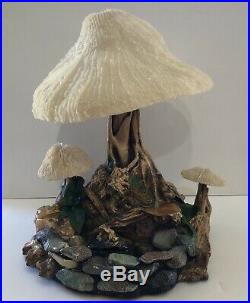 Vintage Authentic Coral Magic Mushroom Lamp Company Table Lamp EUC
