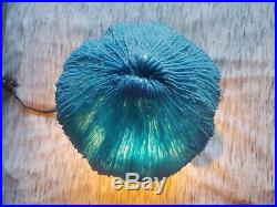 Vintage Authentic Coral Magic Mushroom Lamp blue
