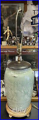 Vintage Baker Knapp & Tubbs Celadon Table Lamp